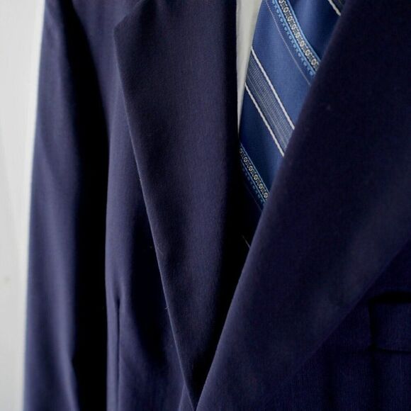 Savile Row‎ Wool Blue 2 Gold Button Blazer 44R - Picture 3 of 15